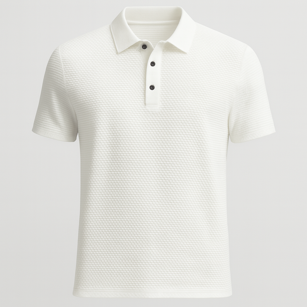 Elegante herenpolo met verfijnde textuur