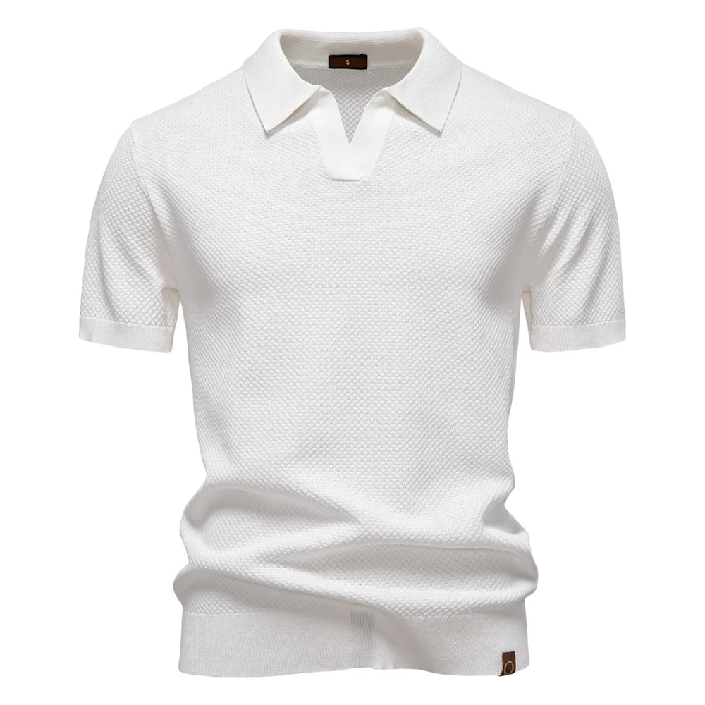 Witte Luchtige Zomer Poloshirt voor Heren