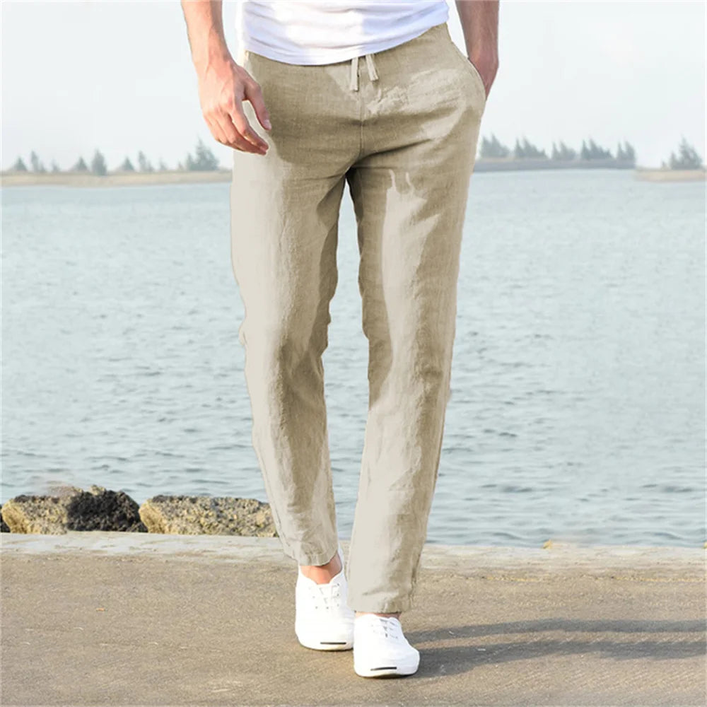 Comfortabele Linnen Broek voor Heren