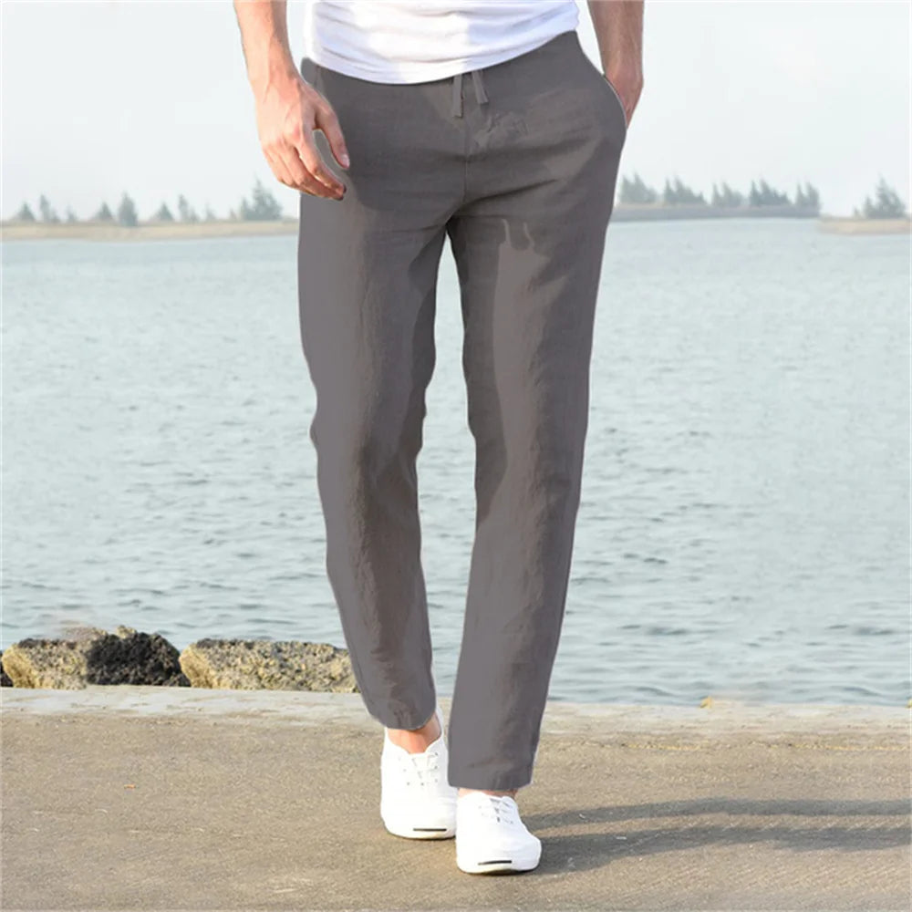 Comfortabele Linnen Broek voor Heren
