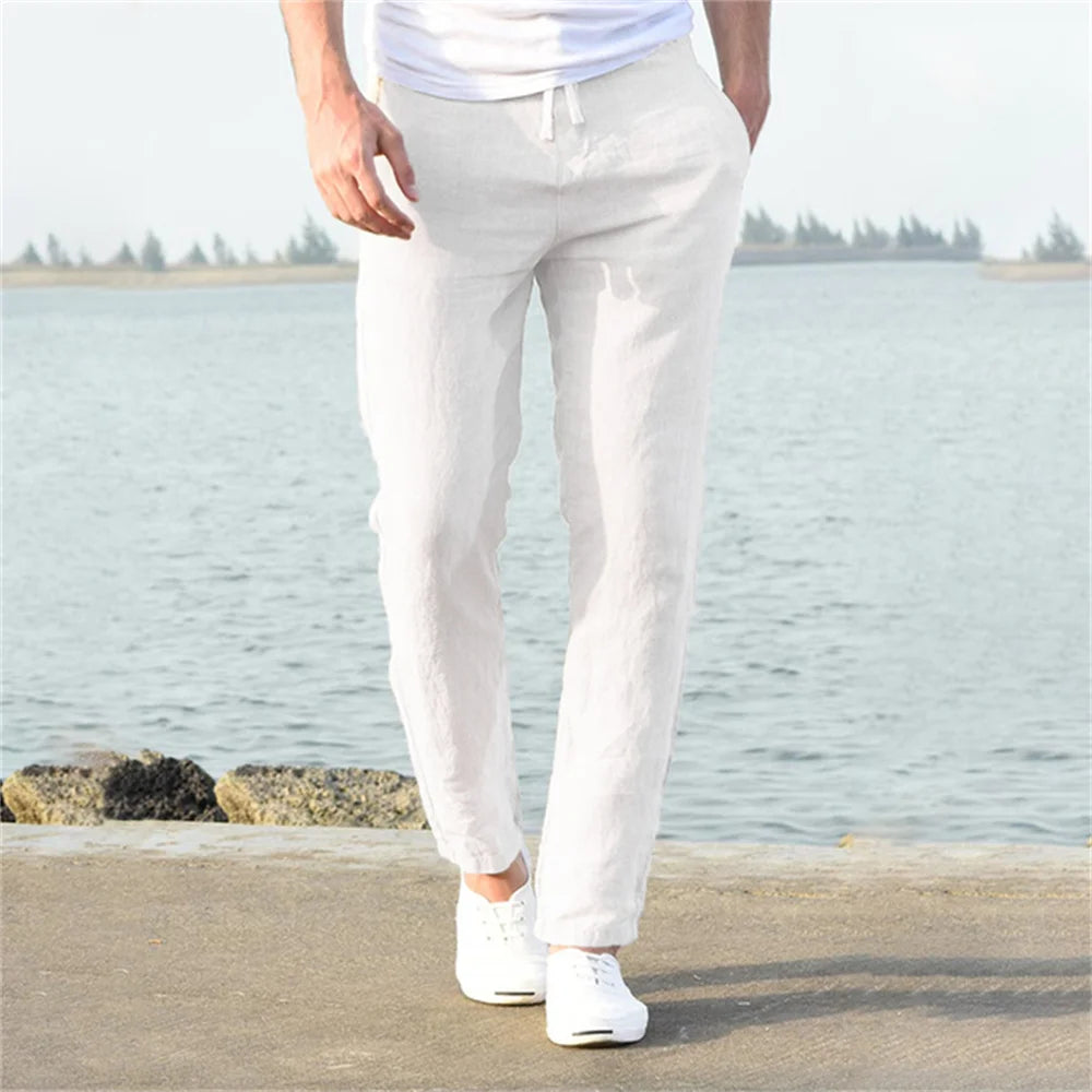 Comfortabele Linnen Broek voor Heren