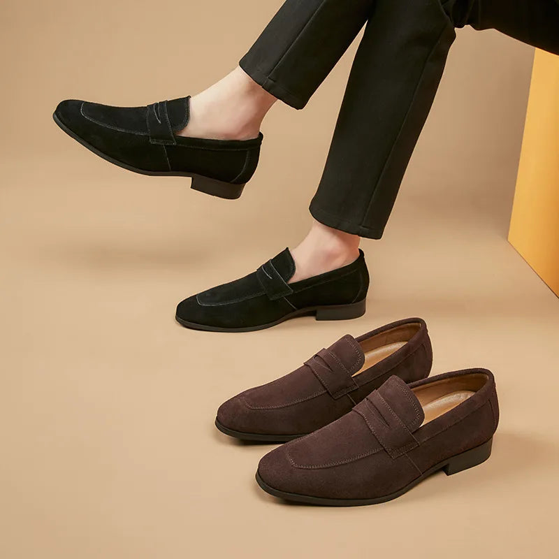 Stoere leren slip-on loafers Pro