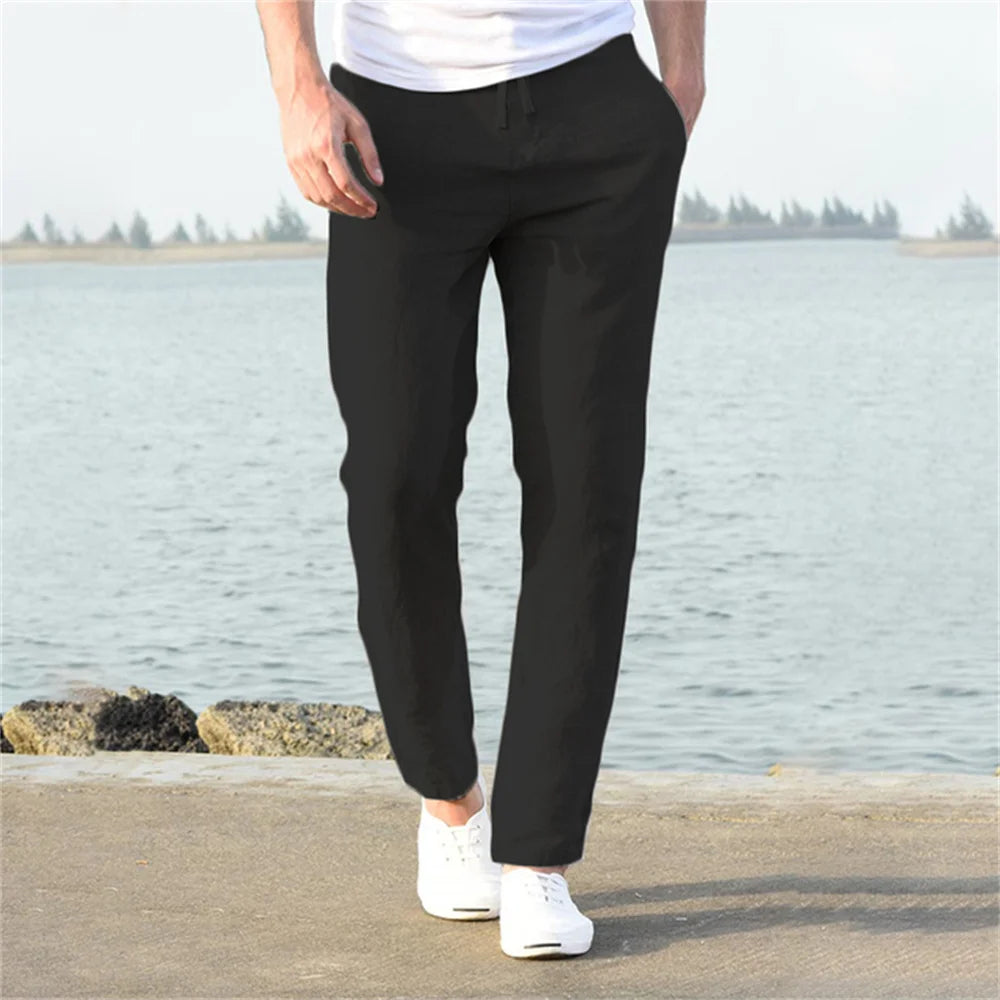 Comfortabele Linnen Broek voor Heren