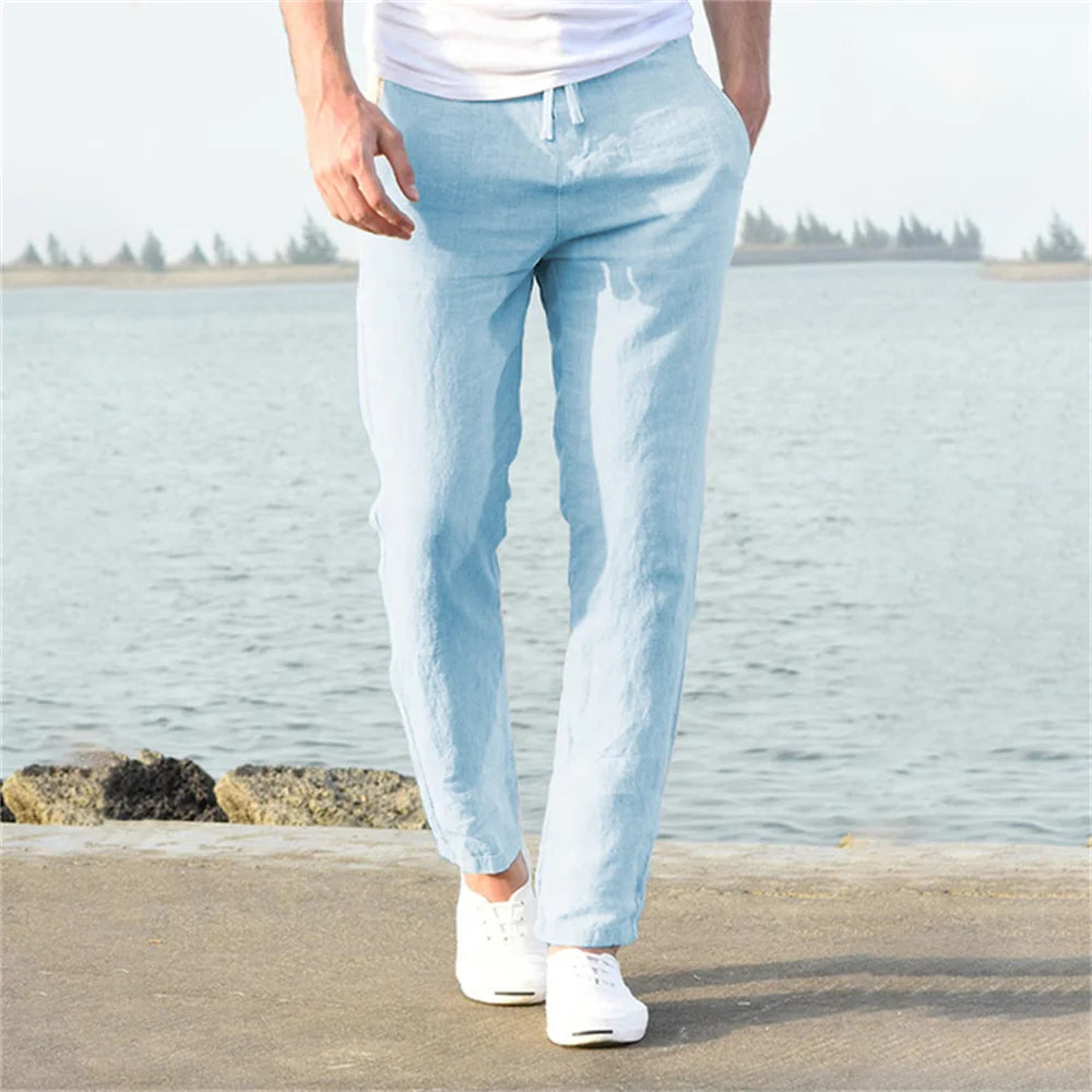 Comfortabele Linnen Broek voor Heren